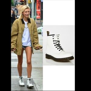 NEW White Leather Docs Spring/Summer Boots